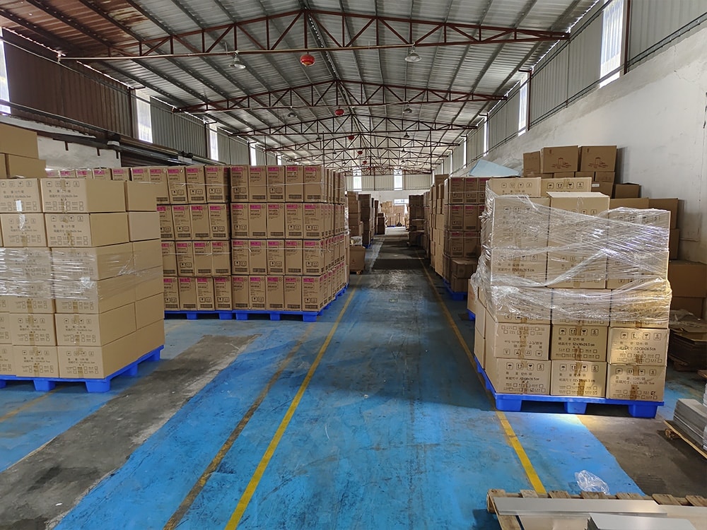corner of storage roomof Juyou Tin Boxes Manufacturer China