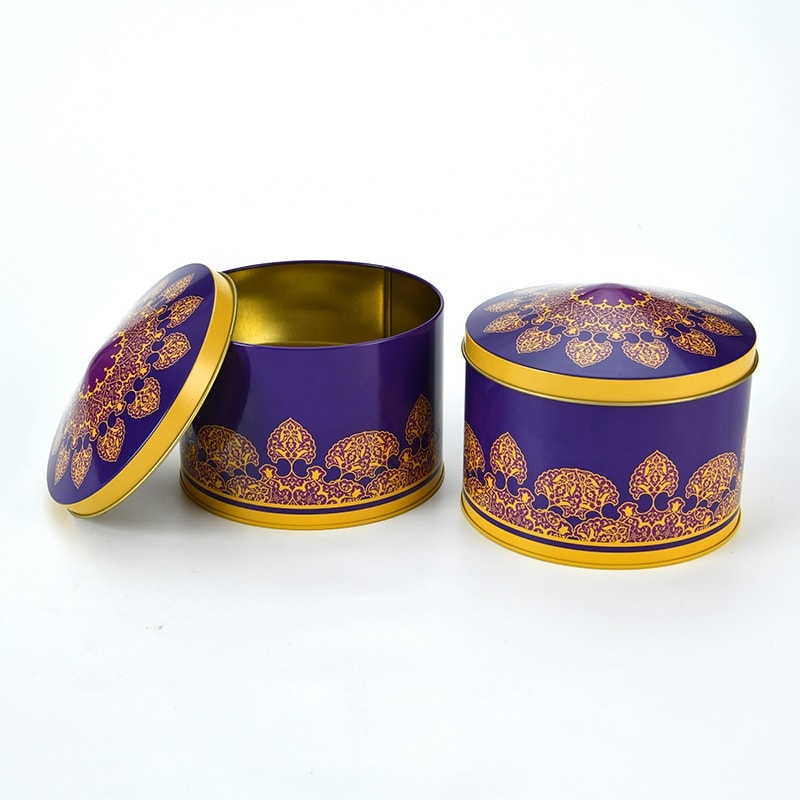 Custom  shape cookie tins, Mongolian yurt-shaped tins