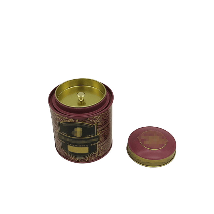 Premium tin container for organic supplements