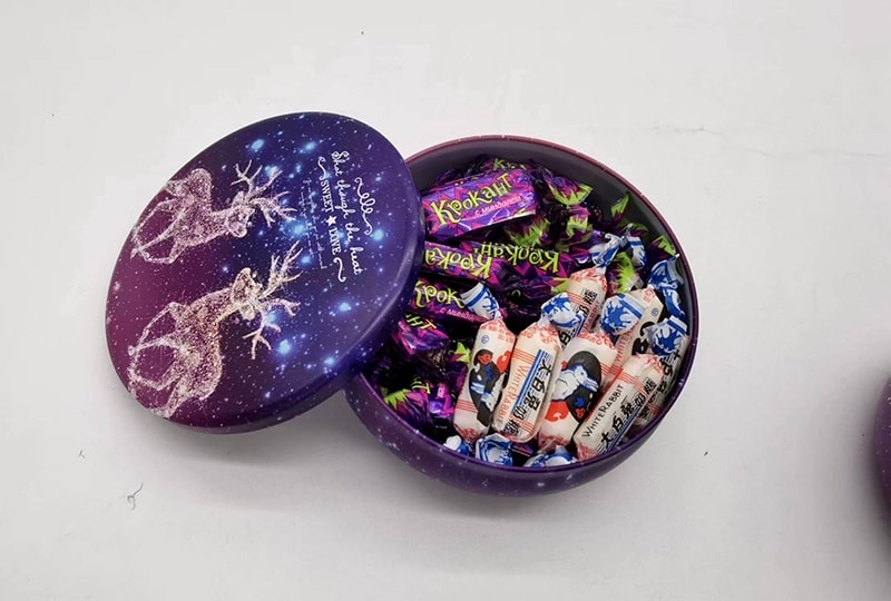 round candy tins