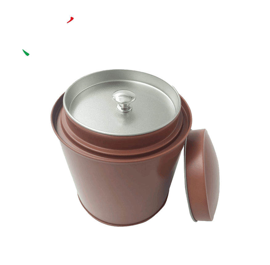 Round tin boxes for spices